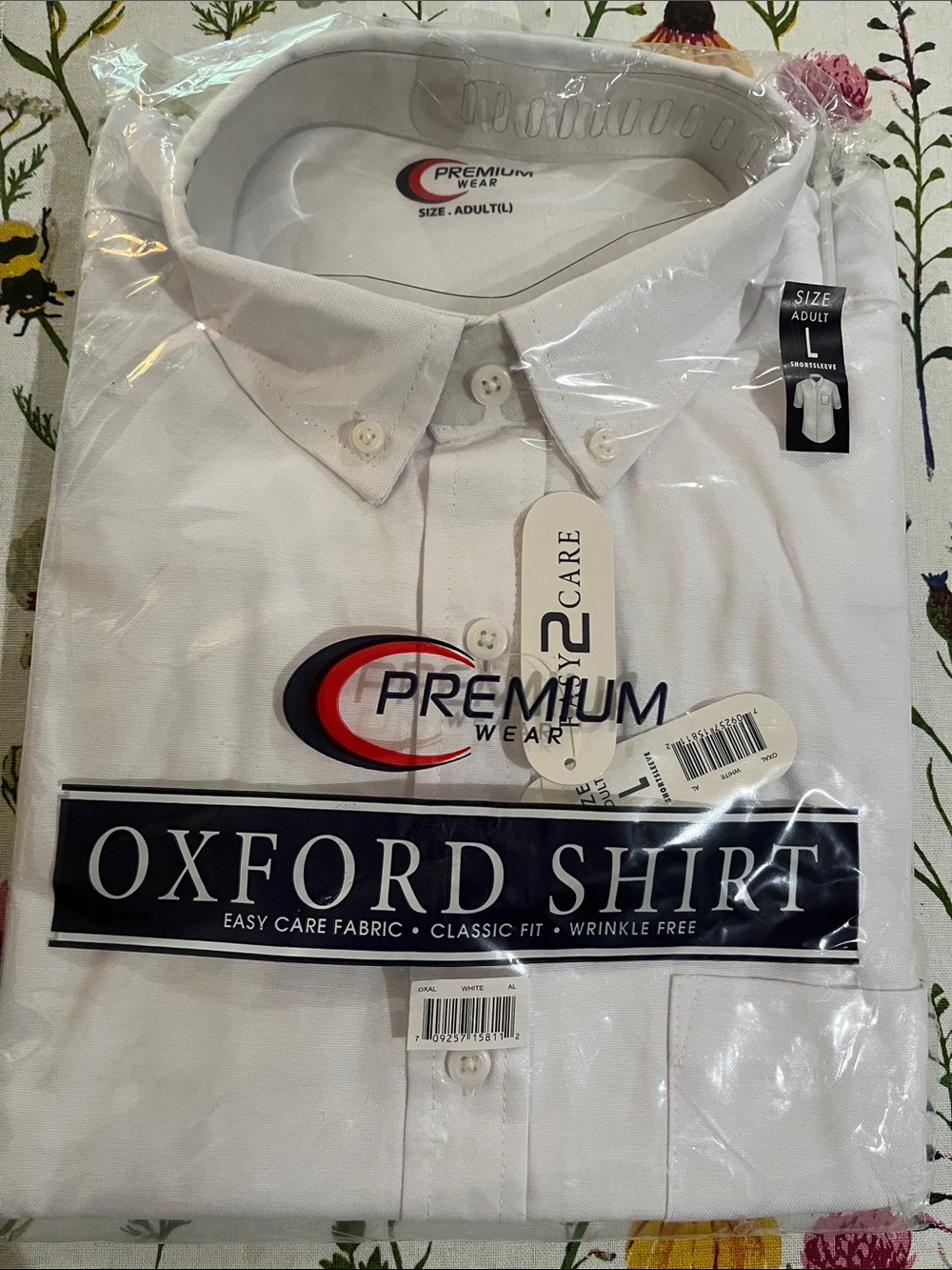 Men's White Oxford Dress Shirt - Classic Button-Down